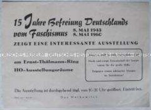 Propagandaflugblatt zur Ausstellung zur "Befreiung Deutschlands vom Faschismus"