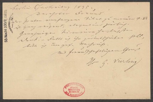 Brief an B. Schott's Söhne : 12.04.1895