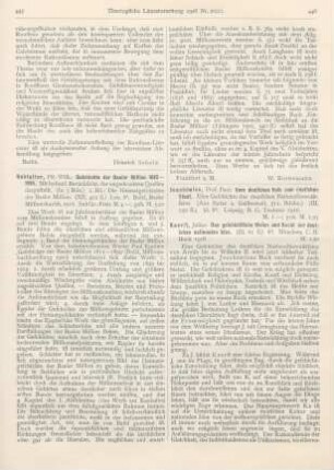 445-446 [Rezension] Schlatter, Wilhelm, Geschichte der Basler Mission 1815 - 1915. 1. Bd.: Die Heimatgeschichte der Basler Mission