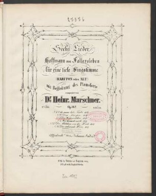 No. 3: Das Winterveilchen : op: 162