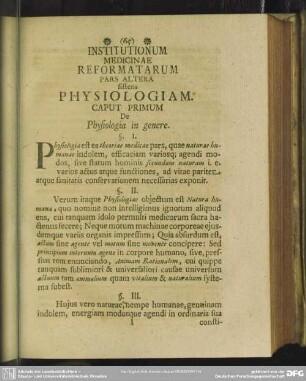 Pars Altera sistens Physiologiam
