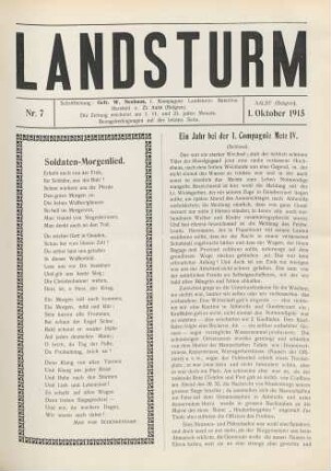 Nr. 7, 1. Oktober 1915