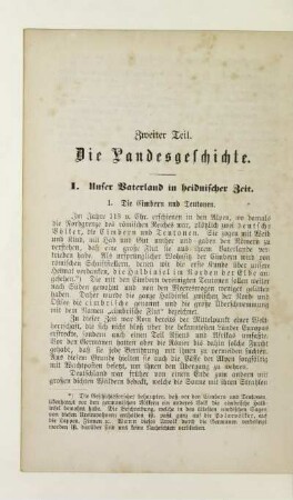 I. Unser Vaterland in heidnischer Zeit