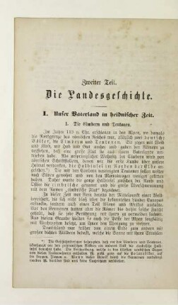 I. Unser Vaterland in heidnischer Zeit