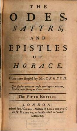 The odes Satyrs ...