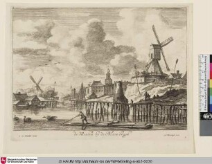 De Meulen by de Blaeu brugh [Die Mühle bei der Blaeu brugh; Die Windmühle am Hügel]