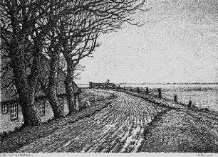 "Am Deich vor Nordstrand."