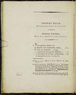 Erstes Kapitel. Von den Quellen des Rechts.
