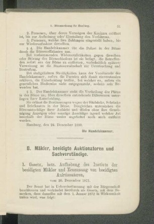 B. Mäkler, beeidigte Auktionatoren und Sachverständige.