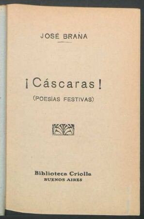 ¡Cáscaras! : (Poesías festivas)