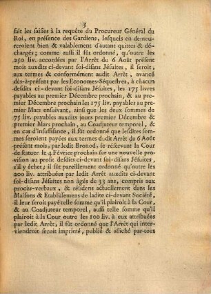 Extrait Des Registres De Parlement : Du 13 Août 1762.