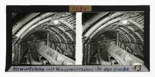 Schachtanlage Friedrich der Große - Streckenband, Abwurfstelle mit Waagerechtkehre