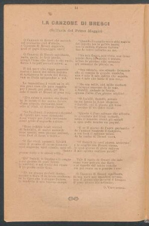 La canzone di bresci : (Sull'aria del primo maggio)