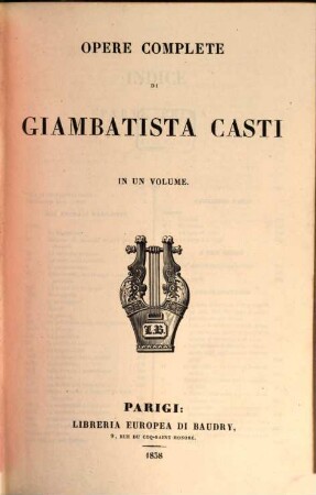 Opere complete di Giambatista Casti : in un volume