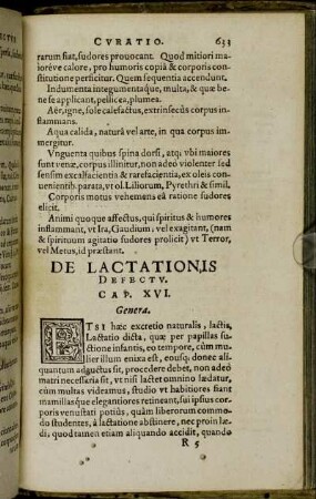 De Lactationis Defectu. Cap. XVI.