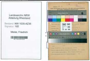 Entnazifizierung Friedrich Meise , geb. 22.05.1897 (Bergmann)