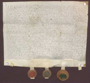 Instrumentum cautionis des Johann Leopold Erasmus von Nesselrode gen. Hugenpoet.