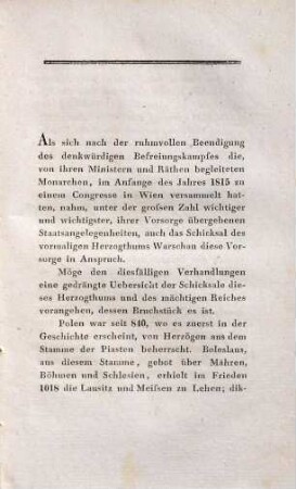 Resultate des Wiener Congresses in Bezug auf Polen