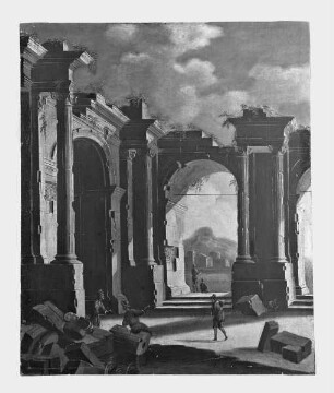 Architektur-Capriccio mit römischen Ruinen