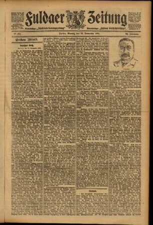 Erste Ausgabe vom Montag, den 13. November 1905.