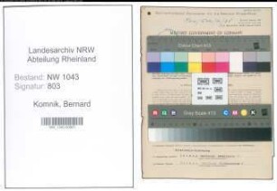Entnazifizierung Bernard Komnik , geb. 31.08.1892 (Prokurist)