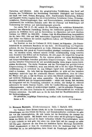 735-736, Hermann Haymann. Kinderaussagen. 1909