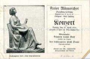 Konzertprogramm des Freien Männerchors Dresden-Löbtau