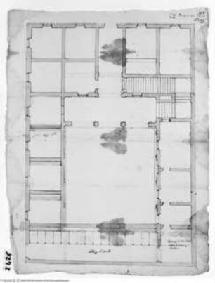 Rom, Palazzo Pompeo de'Negri im Borgo, Grundriss des Erdgeschosses