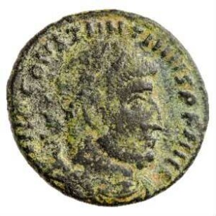Münze, Follis, Aes 3, 317 n. Chr.