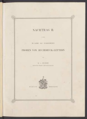 Nachtrag 2: Proben von Buchdruck-Lettern aus der Schriftgiesserei