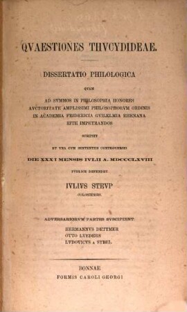 Quaestiones Thucydideae