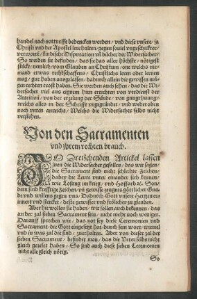 Von den Sacramenten und ihrem rechten brauch.