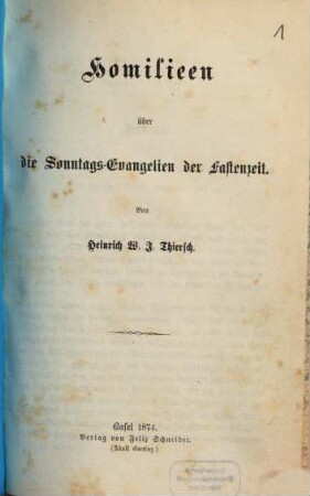 Homilieen über die Sonntags-Evangelien der Fastenzeit