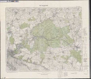 Der Sachsenwald : Zusammendruck aus den Meßtischblättern 1031, 1032, 1123 u. 1124