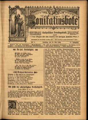 Erste Ausgabe vom Sonntag, den 29. Mai 1904.