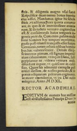 Rector Academiae.