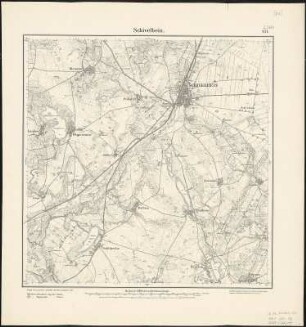 Meßtischblatt 871 : Schivelbein, 1890 : Schivelbein. - Aufn. 1889. - 1:25000. - [Berlin]: Reichsamt für Landesaufnahme, 1890. - 1 Kt.