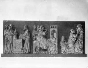 Altarreliefs?: Darstellung im Tempel, Einzug Christi in Jerusalem, Ölberg