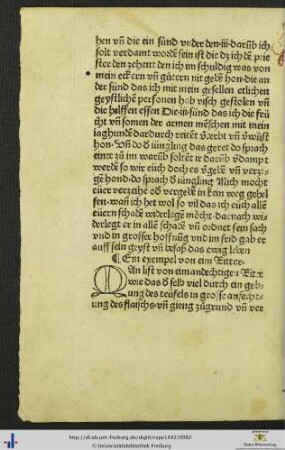 Ein Exempel von eim Ritter.