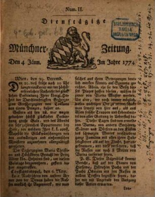 Münchner Zeitung. 1774
