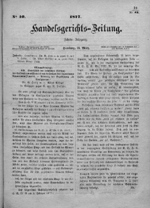 No. 10. 21. März 1877