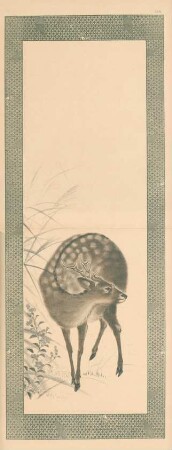 CAG. Damhirsch, Kakemono (Doppeltafel)