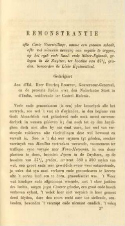 Remonstrantie ofte Corte Voorstellinge, ...