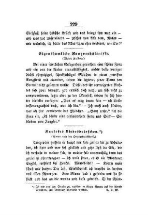 Eigenthümliche Rangverhältnisse