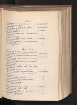 II. Systematisches Verzeichniss.