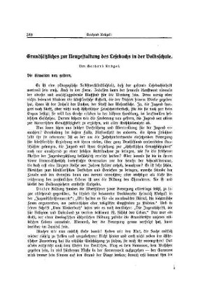 Grundsätzliches zur Neugestaltung des Lesebuchs in der Volksschule
