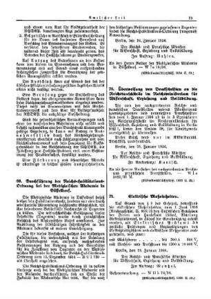 Durchführung der Reichs-Habilitations-Ordnung bei der Medizinischen Akademie in Düsseldorf : [Wissenschaft] ; [Für das Reich] ; [Amtliche Erlasse] ; [Amtlicher Teil]