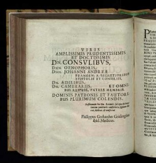 Widmung des Sohnes des Autors