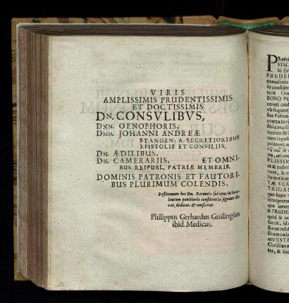 Widmung des Sohnes des Autors