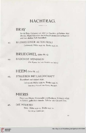Nachtrag (Nr. 43-50)